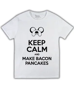 Keep Calm and Make Bacon Pancakes белой